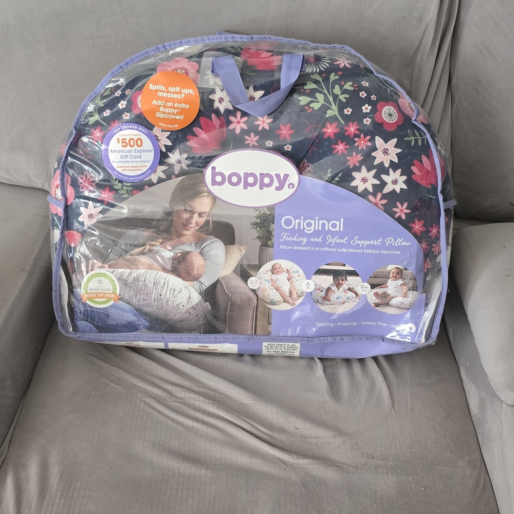 Boppy Floral Feeding And Infant Support Pillow